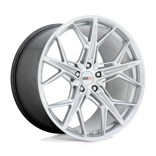 Set of 4: Cray Hammerhead Wheel, 20x9.0 +38 Offset 5x120, Gloss Silver W/ Mirror Cut Face - 2090HMH385120S67
