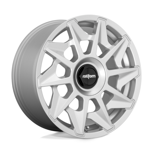Set of 4: Rotiform R124 Cvt Wheel, 18x8.5 +45 Offset 5x112, Gloss Silver - R1241885F8+45