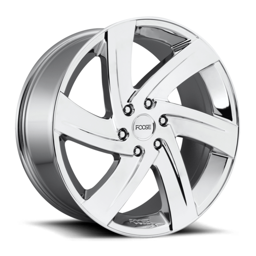 Set of 4: Foose F166 Bodine Wheel, 22x9.5 +25 Offset 6x139.7, Chrome Plated - F166229577+25