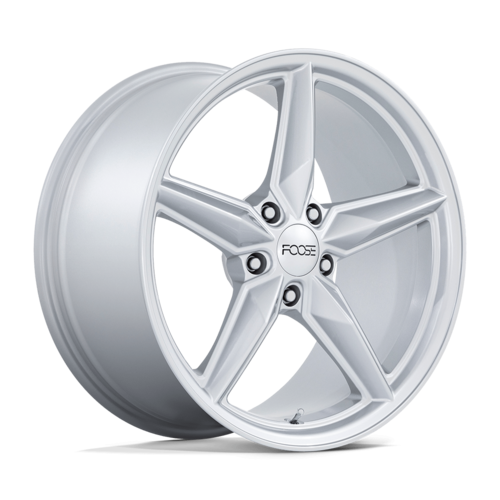 Set of 4: Foose F174 Cf8 Wheel, 19x9.5 +45 Offset 5x120, Gloss Silver - F174199513+45