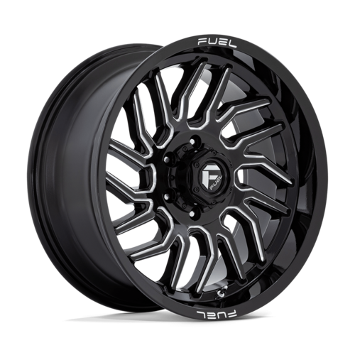 Set of 4: Fuel D807 Hurricane Wheel, 20x9.0 +1 Offset 6x139.7, Gloss Black Milled - D80720908450