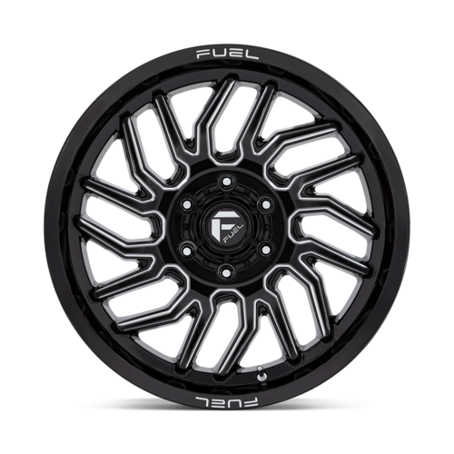 Set of 4: Fuel D807 Hurricane Wheel, 20x9.0 +1 Offset 6x139.7, Gloss Black Milled - D80720908450