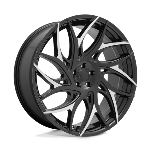 DUB S259 G.O.A.T. Wheel, 24x10.0 +25 Offset 5x139.7, Gloss Black With Machined Spokes - S2592400B4+25
