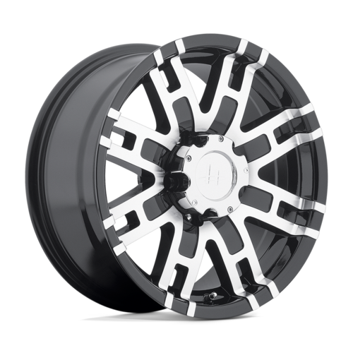 Set of 4: Helo He835 Wheel, 22x9.5 +18 Offset 6x139.7, Gloss Black Machined - HE83522968318