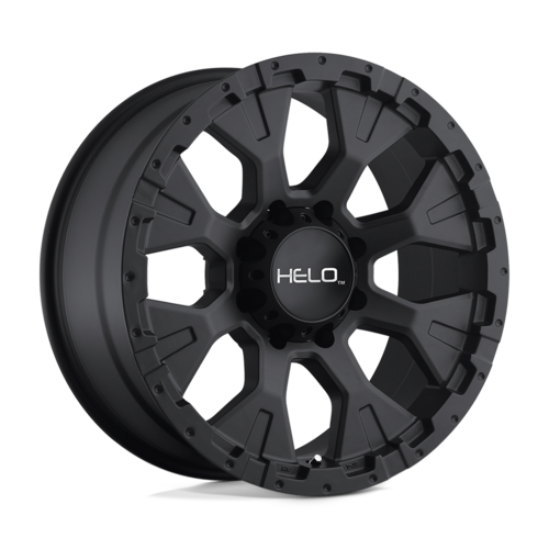 Set of 4: Helo He878 Wheel, 17x9.0 -12 Offset 8x165.1, Satin Black - HE87879080712N