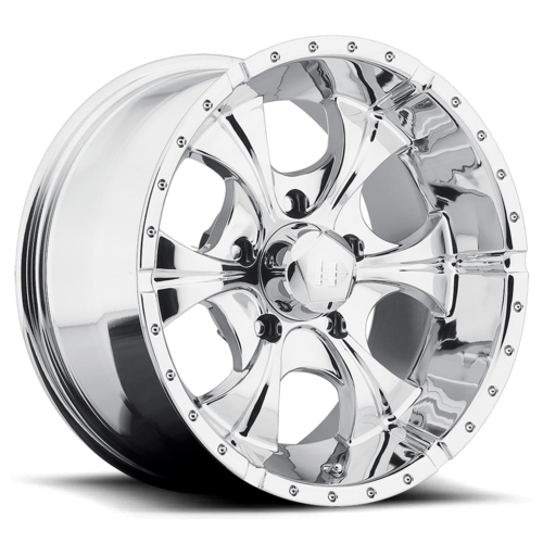 Set of 4: Helo He791 Maxx Wheel, 18x9.0 +18 Offset 6x139.7, Chrome - HE7918960218