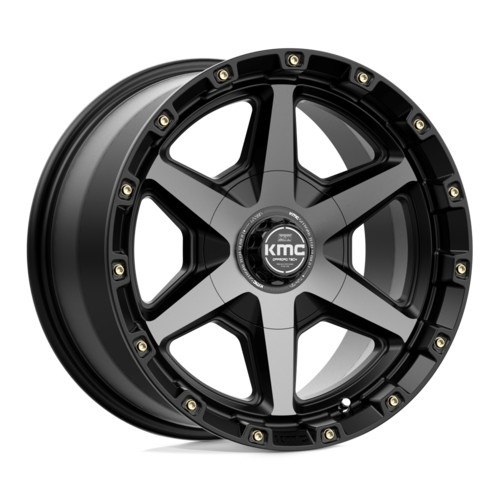 KMC Km101 Tempo Wheel, 17x9.0 +18 Offset 6x114.3/6x139.7, Satin Black With Gray Tint - KM10179070418