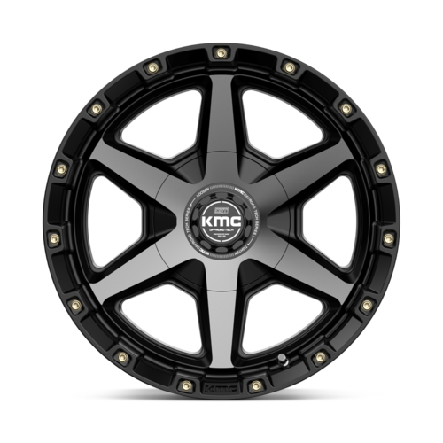 KMC Km101 Tempo Wheel, 17x9.0 +18 Offset 6x114.3/6x139.7, Satin Black With Gray Tint - KM10179070418