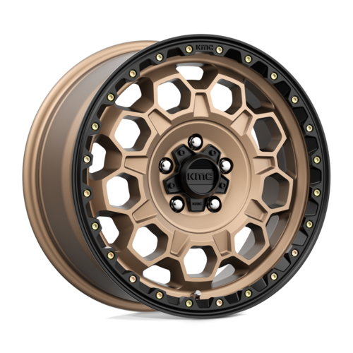 KMC Km545 Trek Wheel, 17x8.0 +35 Offset 5x114.3, Matte Bronze With Black Lip - KM54578012635