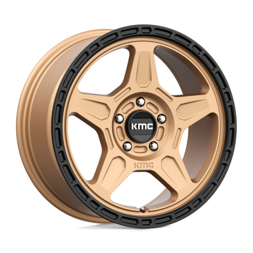 KMC Km721 Alpine Wheel, 17x8.0 +38 Offset 5x120, Matte Bronze With Black Lip - KM72178052638