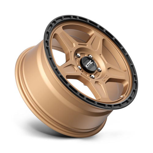 KMC Km721 Alpine Wheel, 17x8.0 +38 Offset 5x120, Matte Bronze With Black Lip - KM72178052638