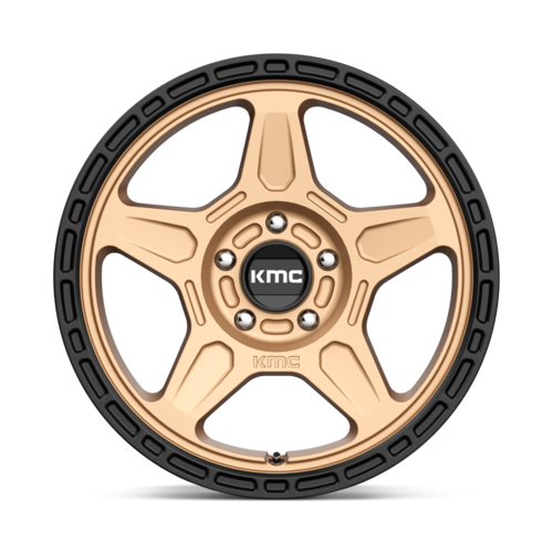 KMC Km721 Alpine Wheel, 17x8.0 +38 Offset 5x120, Matte Bronze With Black Lip - KM72178052638