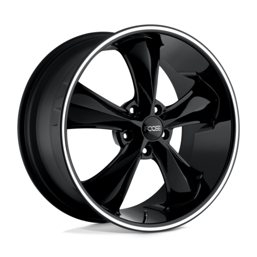 Set of 4: Foose F104 Legend Wheel, 20x10.0 +20 Offset 5x115, Gloss Black Milled - F104200090+20