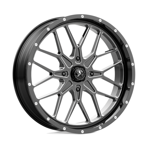 Set of 4: MSA Offroad Wheels M45 Portal Wheel, 14x7.0 +10 Offset 4x110, Gloss Black Milled - M45-04710M