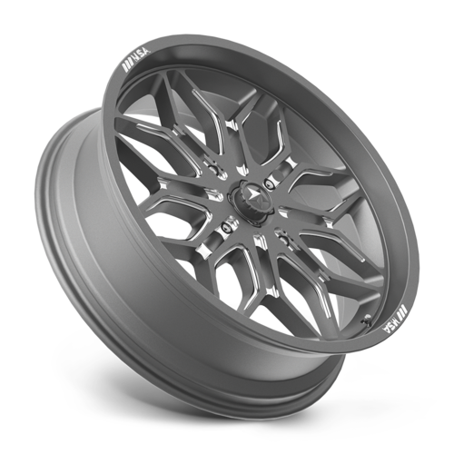 MSA Offroad Wheels M47 Sniper Wheel, 22x7.0 +10 Offset 4x137, Gunmetal Milled - MA047AX22704810