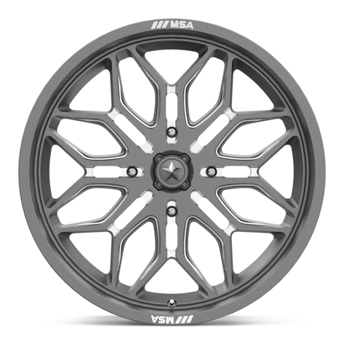 MSA Offroad Wheels M47 Sniper Wheel, 22x7.0 +10 Offset 4x137, Gunmetal Milled - MA047AX22704810