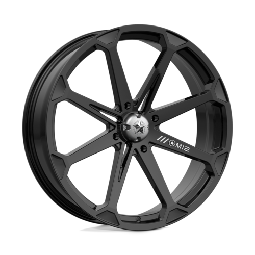 Set of 4: MSA Offroad Wheels M12 Diesel Wheel, 22x7.0 +10 Offset 4x137, Gloss Black - M12-02737