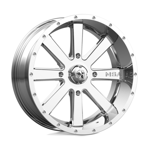 Set of 4: MSA Offroad Wheels M34 Flash Wheel, 18x7.0 +0 Offset 4x156, Chrome - M34-018756C