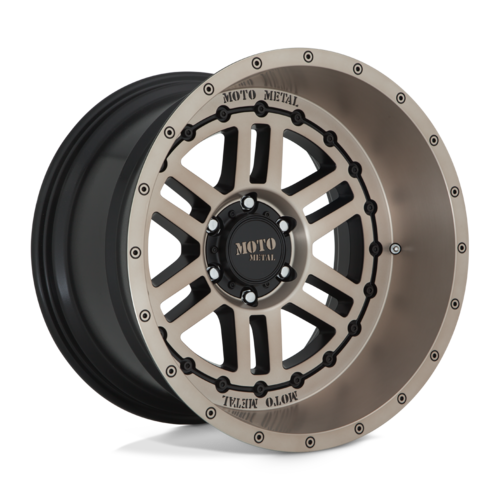 Set of 4: Moto Metal Mo800 Deep Six Wheel, 20x12.0 -44 Offset 5x127, Satin Black With Bronze Tint - MO80021250644N