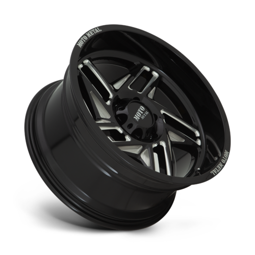 Moto Metal Mo996 Ripsaw Wheel, 20x12.0 -44 Offset 6x139.7, Gloss Black Milled - MO99621268344N