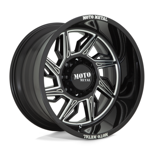 Set of 4: Moto Metal Mo997 Hurricane Wheel, 20x10.0 -18 Offset 6x135, Gloss Black Milled   Left Directional - MO99721063318NL