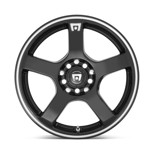 Motegi Mr116 Fs5 Wheel, 17x7.0 +40 Offset 4x100/4x108, Gloss Black Machined Flange - MR11677008340