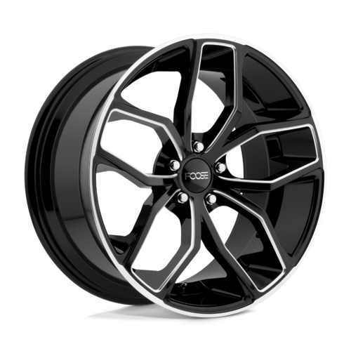 Set of 4: Foose F150 Outcast Wheel, 20x10.0 +40 Offset 5x120, Gloss Black Milled - F150200021+40