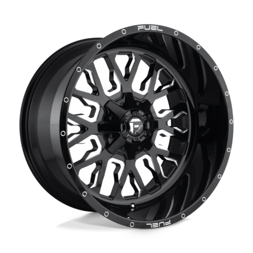 Fuel D611 Stroke Wheel, 22x14.0 -75 Offset 6x135/6x139.7, Gloss Black Milled - D61122409845