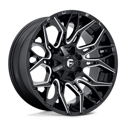 Set of 4: Fuel D769 Twitch Wheel, 22x10.0 -18 Offset 8x170, Glossy Black Milled - D76922001747