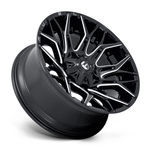 Set of 4: Fuel D769 Twitch Wheel, 22x10.0 -18 Offset 8x170, Glossy Black Milled - D76922001747