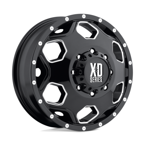 Set of 4: XD Xd815 Batallion Wheel, 22x8.25 +127 Offset 8x170, Gloss Black With Milled Accents - XD81522887397