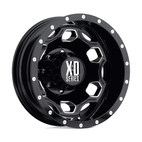 Set of 4: XD Xd815 Batallion Wheel, 22x8.25 +127 Offset 8x170, Gloss Black With Milled Accents - XD81522887397