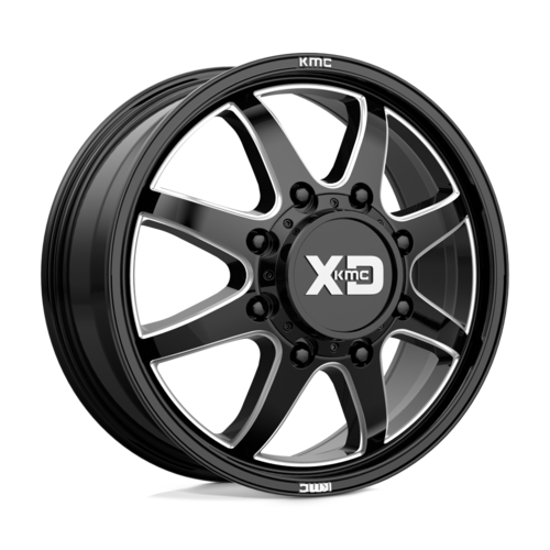 XD Xd845 Pike Dually Wheel, 20x8.25 +105 Offset 8x170, Gloss Black Milled   Front - XD845208873105