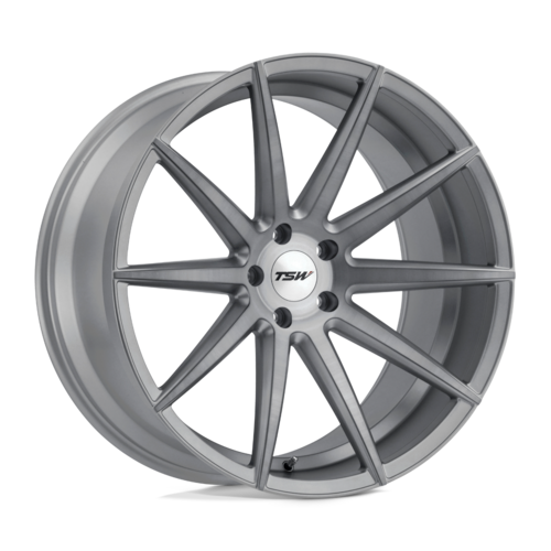 TSW Clypse Wheel, 20x8.5 +32 Offset 5x112, Titanium W/ Matte Brushed Face - 2085CLP325112S66