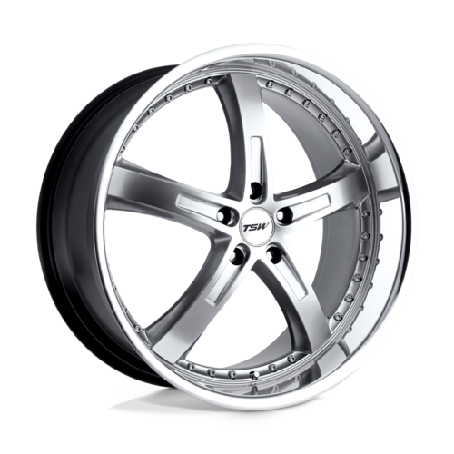 TSW Jarama Wheel, 18x9.5 +45 Offset 5x120, Hyper Silver W/ Mirror Cut Lip - 1895JAR455120S76