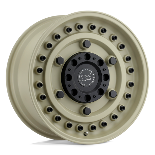 Set of 4: Black Rhino Armory Wheel, 16x8.0 +38 Offset 6x130, Desert Sand - 1680ARY386130D84