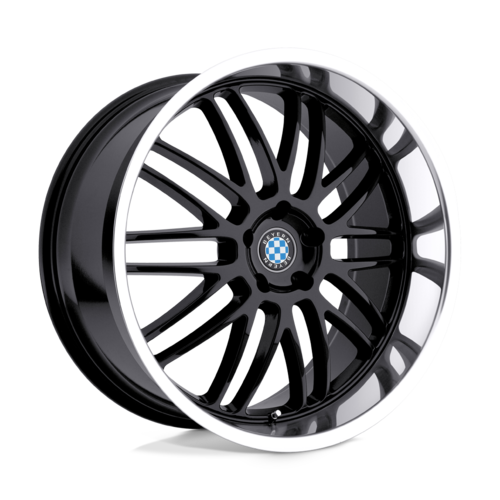 Set of 4: Beyern Mesh Wheel, 19x8.5 +15 Offset 5x120, Gloss Black W/ Mirror Cut Lip - 1985BYM155120B72