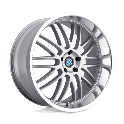 Set of 4: Beyern Mesh Wheel, 17x8.0 +15 Offset 5x120, Silver W/ Mirror Cut Lip - 1780BYM155120S74