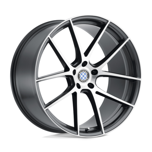 Set of 4: Beyern Ritz Wheel, 20x9.0 +35 Offset 5x120, Gloss Gunmetal W/ Brushed Face - 2090BFT355120G72