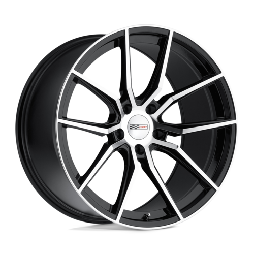 Set of 4: Cray Spider Wheel, 20x11.0 +76 Offset 5x120.65, Gloss Black W/ Mirror Cut Face - 2011CRD765121B70