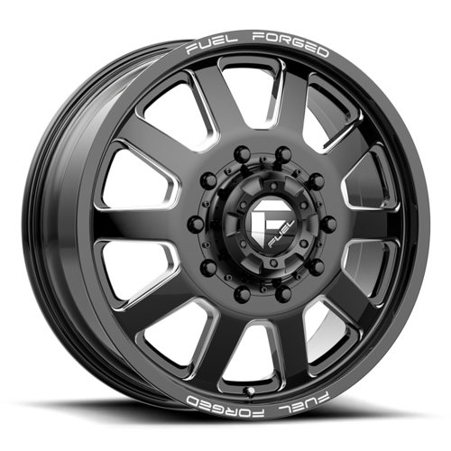Set of 4: Fuel De09 Ff09 D Wheel, 22x8.5 +105 Offset 10x225, Matte Black Milled - DE092282A9