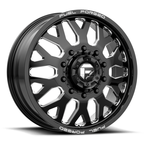 Set of 4: Fuel De19 Ff19 D Wheel, 22x8.5 +105 Offset 10x225, Gloss Black Milled - DE192282A9