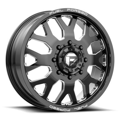 Set of 4: Fuel De19 Ff19 D Wheel, 24x8.25 +105 Offset 8x200, Gloss Black Milled - DE19248292