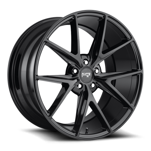 Set of 4: Niche M119 Misano Wheel, 20x9.0 +35 Offset 5x114.3, Gloss Black - M119209065+35