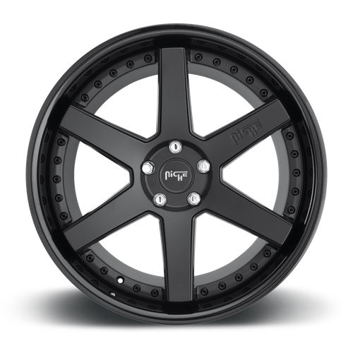 Set of 4: Niche M192 Altair Wheel, 18x8.5 +35 Offset 5x114.3, Gloss Black Matte Black - M192188565+35