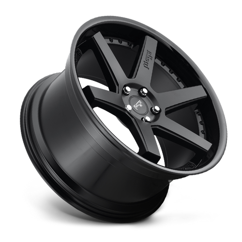 Set of 4: Niche M192 Altair Wheel, 18x8.5 +35 Offset 5x114.3, Gloss Black Matte Black - M192188565+35