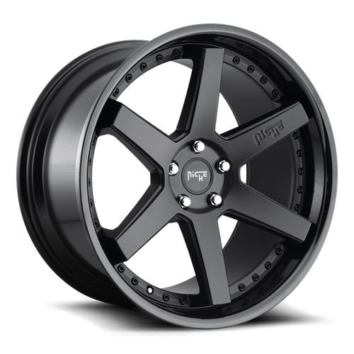 Set of 4: Niche M192 Altair Wheel, 18x8.5 +35 Offset 5x114.3, Gloss Black Matte Black - M192188565+35