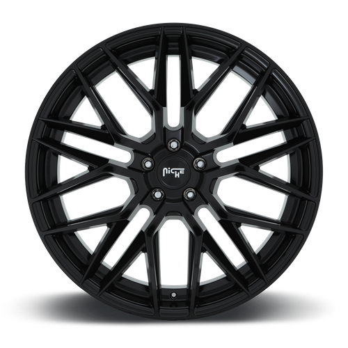 Set of 4: Niche M224 Gamma Wheel, 20x9.0 +18 Offset 5x115, Gloss Black - M224209090+18