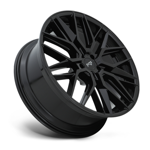 Set of 4: Niche M224 Gamma Wheel, 20x9.0 +18 Offset 5x115, Gloss Black - M224209090+18