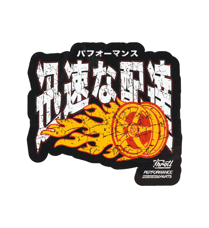 Sticker - throtl FIRE WHEEL